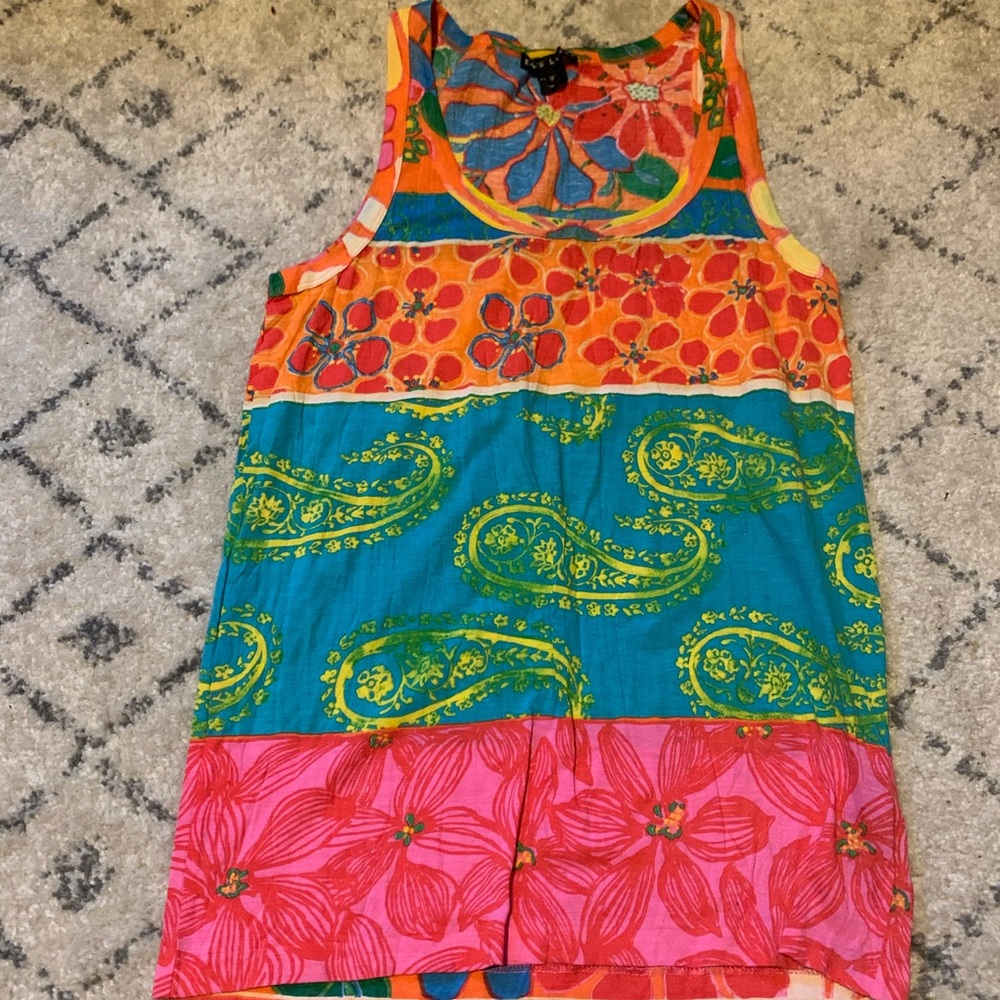 *sold*Ralph Lauren patterned bright colored top Medium
